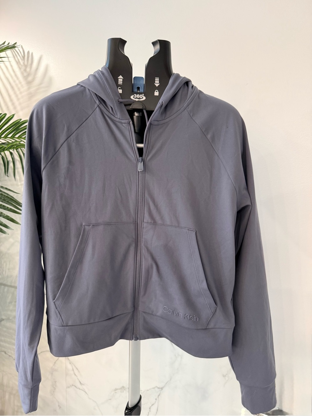 Calvin Klein Performance Slate Gray Full Zip Athletic Hoodie Medium